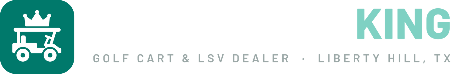 Golf Carts King logo (white, for dark backgrounds)